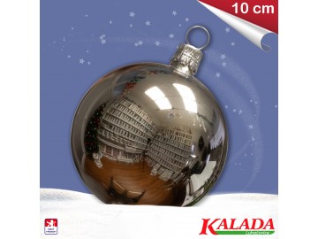 Koule stříbrná - lesklá - 10cm
