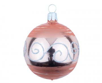 Vánoční koule meruňková světlá, spirálka