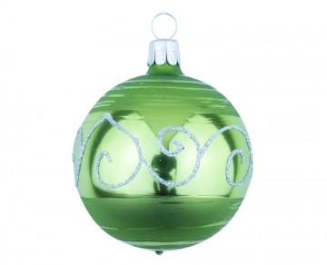 Vánoční koule olivová, spirálka