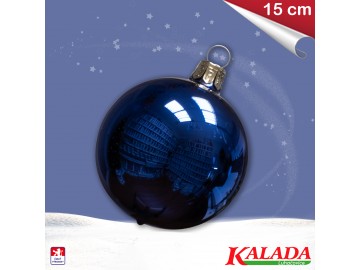 Koule modrá - lesklá - 15cm