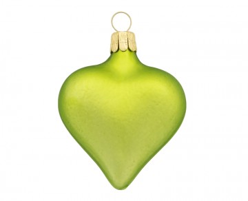 Vánoční srdce olivové, matné