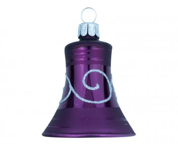 Vánoční zvonek tmavě fialový, spirálka
