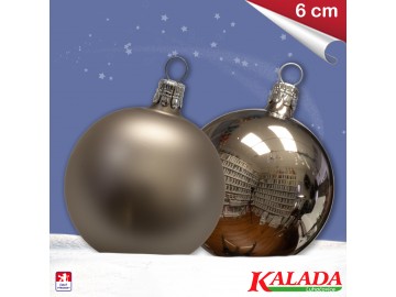 Koule šedá lesk - mat - 6cm
