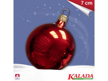 Koule červená - lesklá - 7cm