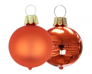 Vánoční koule oranžová, matná a lesklá
