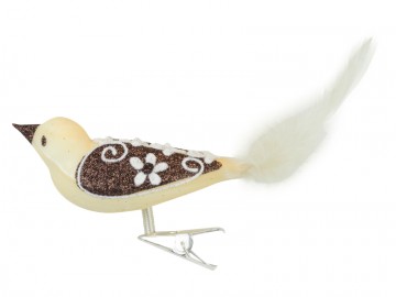 Skleněný ptáček vanilka, perník