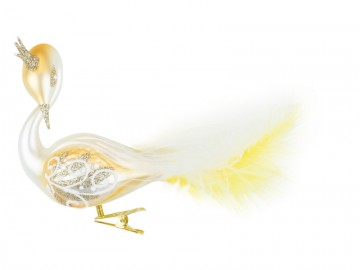 Skleněný ptáček labuť perleťová