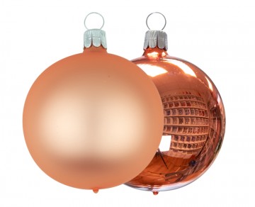Koule oranžová lesk - mat - 6cm
