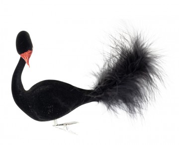Skleněný ptáček labuť černá