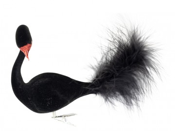 Skleněný ptáček labuť černá
