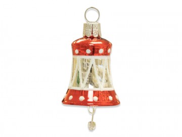 Vánoční zvonek červený, retro zvonek