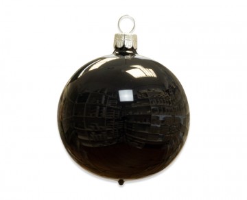 Vánoční koule černá, porcelánový odlesk