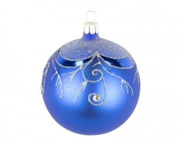 Vánoční koule modrá , závěs