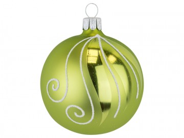 Vánoční koule olivová, ornament