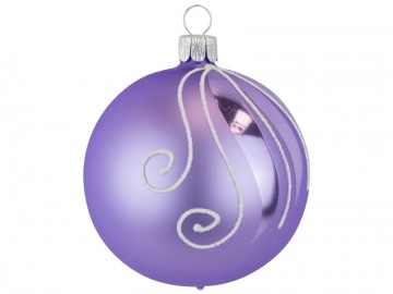 Vánoční koule fialová světlá, ornament