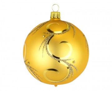 Vánoční koule zlatá, ornament