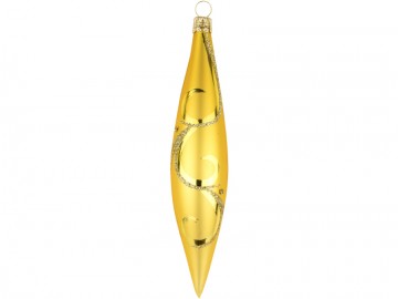 Vánoční raketa zlatá tmavá, ornament