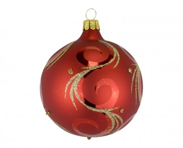 Vánoční koule červená, ornament