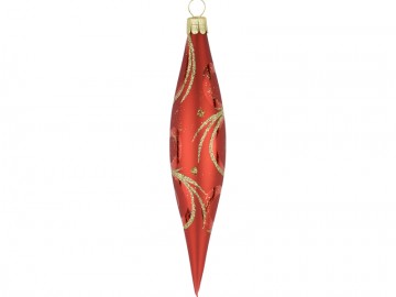 Vánoční raketa červená, ornament