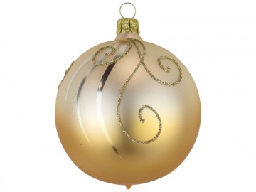 Vánoční koule šampáňo, ornament