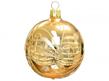 Vánoční koule zlatá světlá, ornament