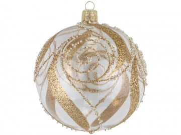 Vánoční koule čirá, ornament
