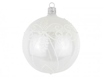 Vánoční koule čirá, ornament