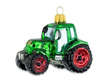 Skleněné auto traktor, lahvový
